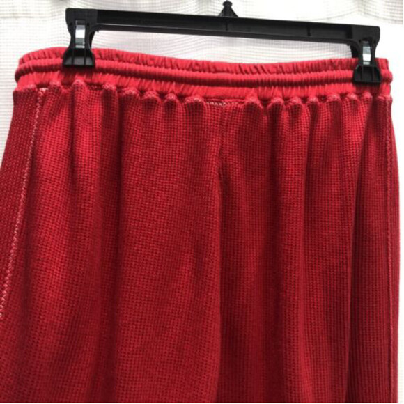 Vintage Vittadini Sport Red Waffle Knit Cotton Athleisure Pull on Pants. Medium - Picture 5 of 9